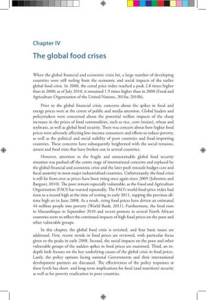 Chapter IV the Global Food Crises