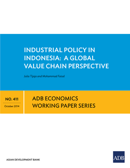 Industrial Policy in Indonesia a Global Value Chain Perspective