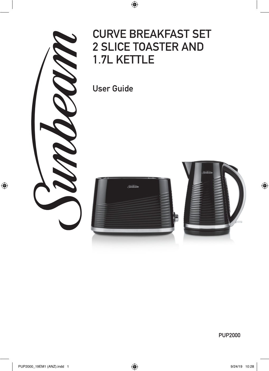 Curve Breakfast Set 2 Slice Toaster and 1.7L Kettle
