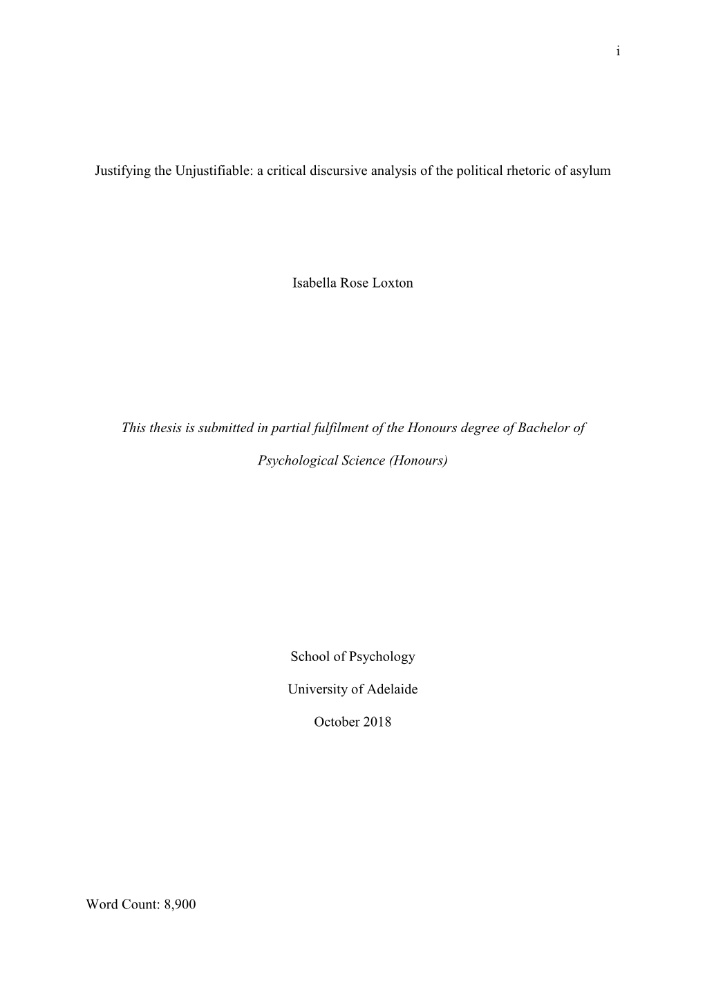 I Justifying the Unjustifiable: a Critical Discursive Analysis of the Political