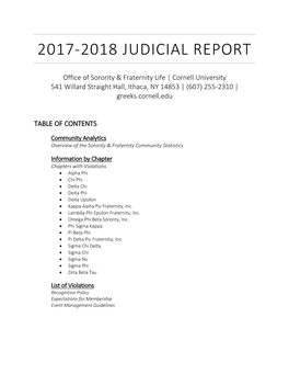 2017-2018 Judicial Report