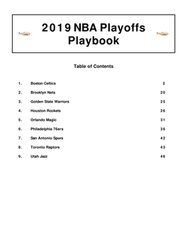 2019 NBA Playoffs Playbook