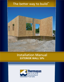 Installation Manual EXTERIOR WALL Sips March 2021