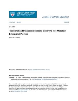 Traditional and Progressive Schools: Identifying Two Models of Educational Practice