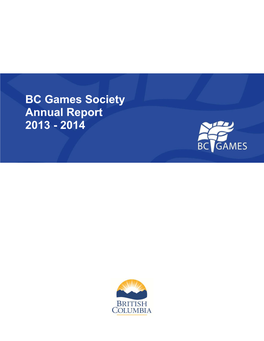 BC Games Society Annual Report 2013/14