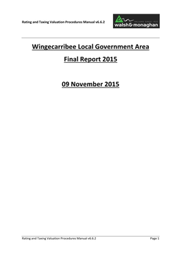 Wingecarribee Local Government Area Final Report 2015 09
