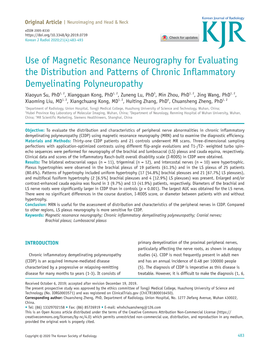 Use of Magnetic Resonance Neurography for Evaluating The