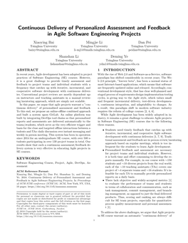 Continuous Delivery of Personalized Assessment and Feedback in Agile Software Engineering Projects
