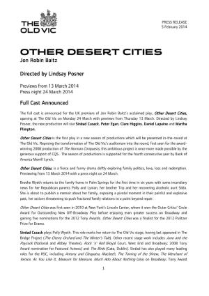 Other Desert Cities Jon Robin Baitz