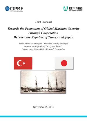Joint Proposal Towards the Promotion of Global Maritime Security