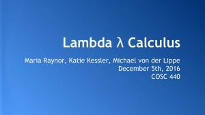 Lambda Λ Calculus