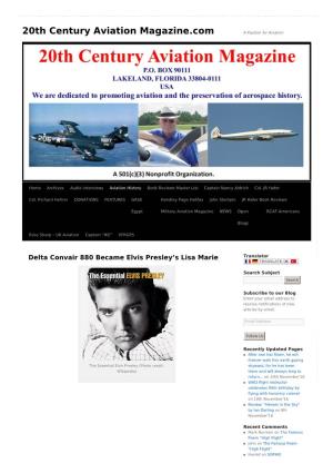Delta Convair 880 Became Elvis Presley's Lisa Marie | 20Th Century Aviation Magazine.Com