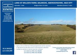 LAND at MILLDEN FARM, BALMEDIE, ABERDEENSHIRE, AB23 8YY Balmedie: 1 Mile Bridge of Don: 4.5 Miles Aberdeen (Centre): 7 Miles