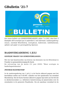 Gbulletin &#8217;21-1,Kies Voor Vrijliggend Fietspad Wier-Berltsum