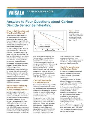 Answers to Four Questions About Carbon Dioxide Sensor Self-Heating
