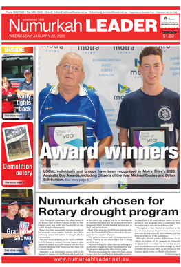 Numurkah Chosen for Rotary Drought Program