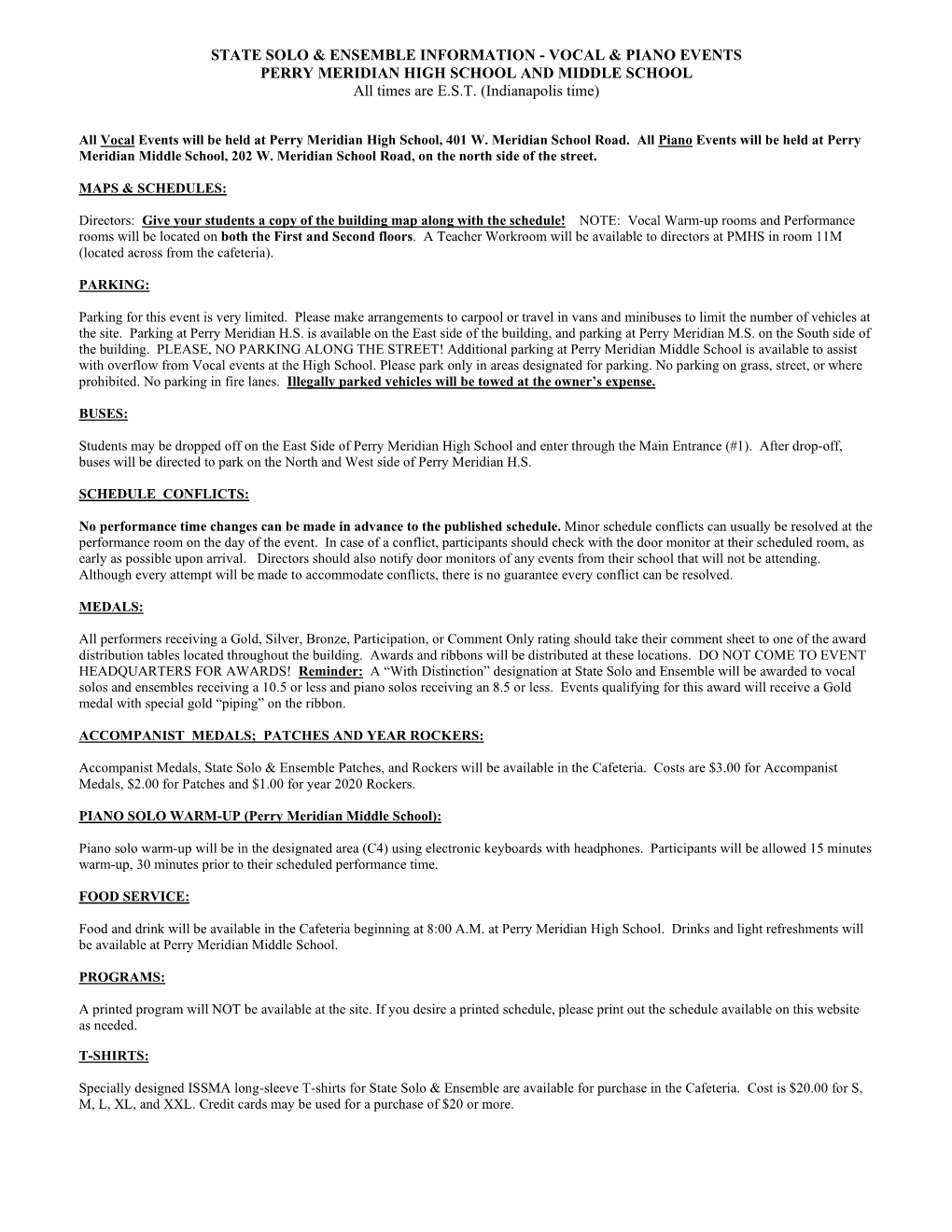 State Solo & Ensemble Information