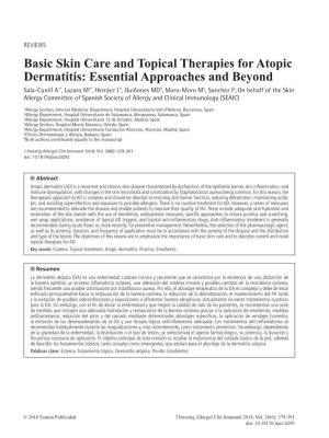 Basic Skin Care and Topical Therapies for Atopic Dermatitis
