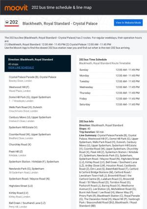 202 Bus Time Schedule & Line Route