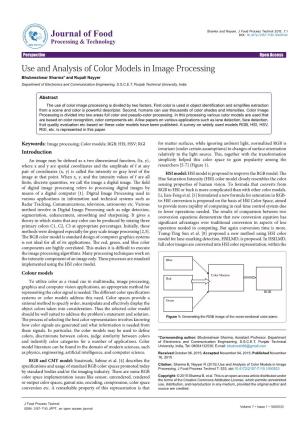 Use and Analysis of Color Models in Image Processing