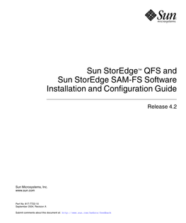 Sun Storedge™ QFS and Sun Storedge SAM-FS Software Installation and Configuration Guide