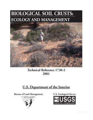 Biological Soil Crusts: Ecology and Management