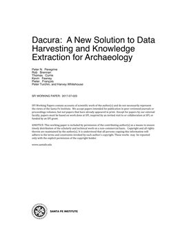 A New Solution to Data Harvesting and Knowledge Extraction for Archaeology