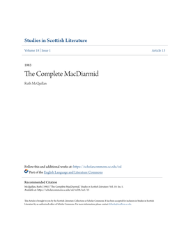The Complete Macdiarmid