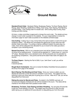 Ground Rules