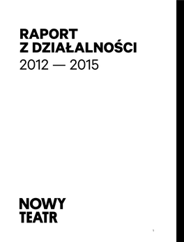 Raport Z Działalności 2012 — 2015