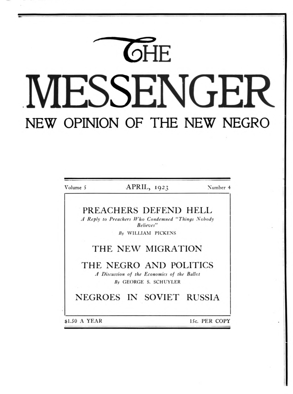 New Opinion of the New Negro