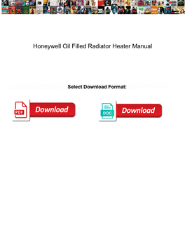 Honeywell Oil Filled Radiator Heater Manual
