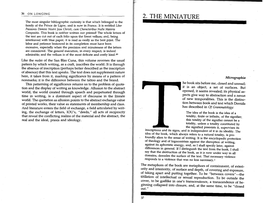 2. the MINIATURE the Most Singular Bibliographic Curiosity Is That Which Belonged to the Family of the Prince De Ligne, and Is Now in France