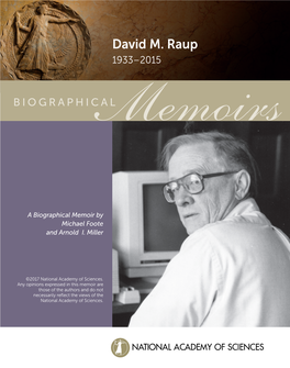 David M. Raup 1933–2015