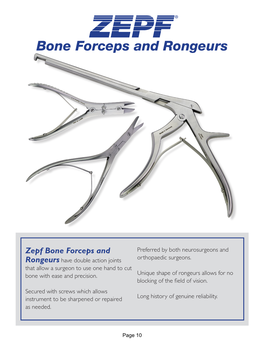 Bone Forceps and Rongeurs