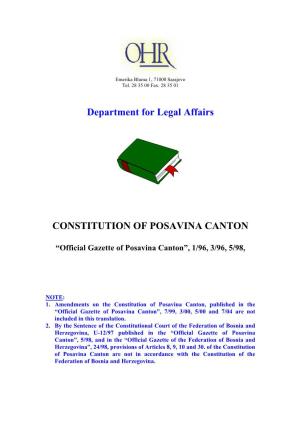Constitution of Posavina Canton