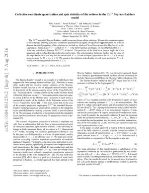 Collective Coordinate Quantization and Spin Statistics of the Solitons in The