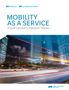 Mobility As a Service Report