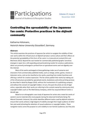 Controlling the Spreadability of the Japanese Fan Comic: Protective Practices in the Dōjinshi Community