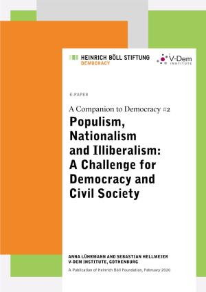Populism, Nationalism and Illiberalism: a Challenge for Democracy and Civil Society