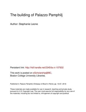 The Building of Palazzo Pamphilj