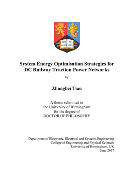 System Energy Optimisation Strategies for DC Railway Traction Power Networks By