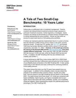 A Tale of Two Small-Cap Benchmarks: 10 Years Later