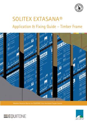 SOLITEX EXTASANA® Application & Fixing Guide – Timber Frame