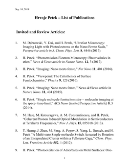 Hrvoje Petek – List of Publications