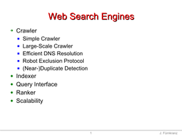 Web Search Engines), ● Redundancy in Index Storage  Storage of Document Ids