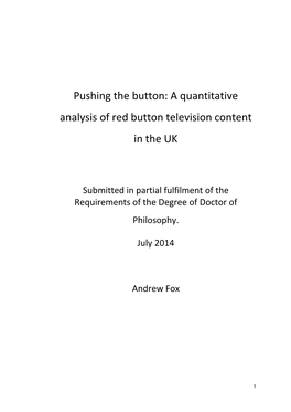 A Quantitative Analysis of Red Button Television Content in the UK