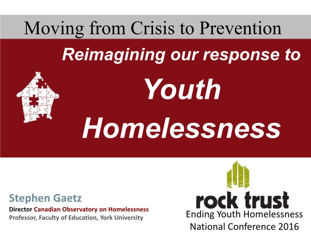 Youth Homelessness