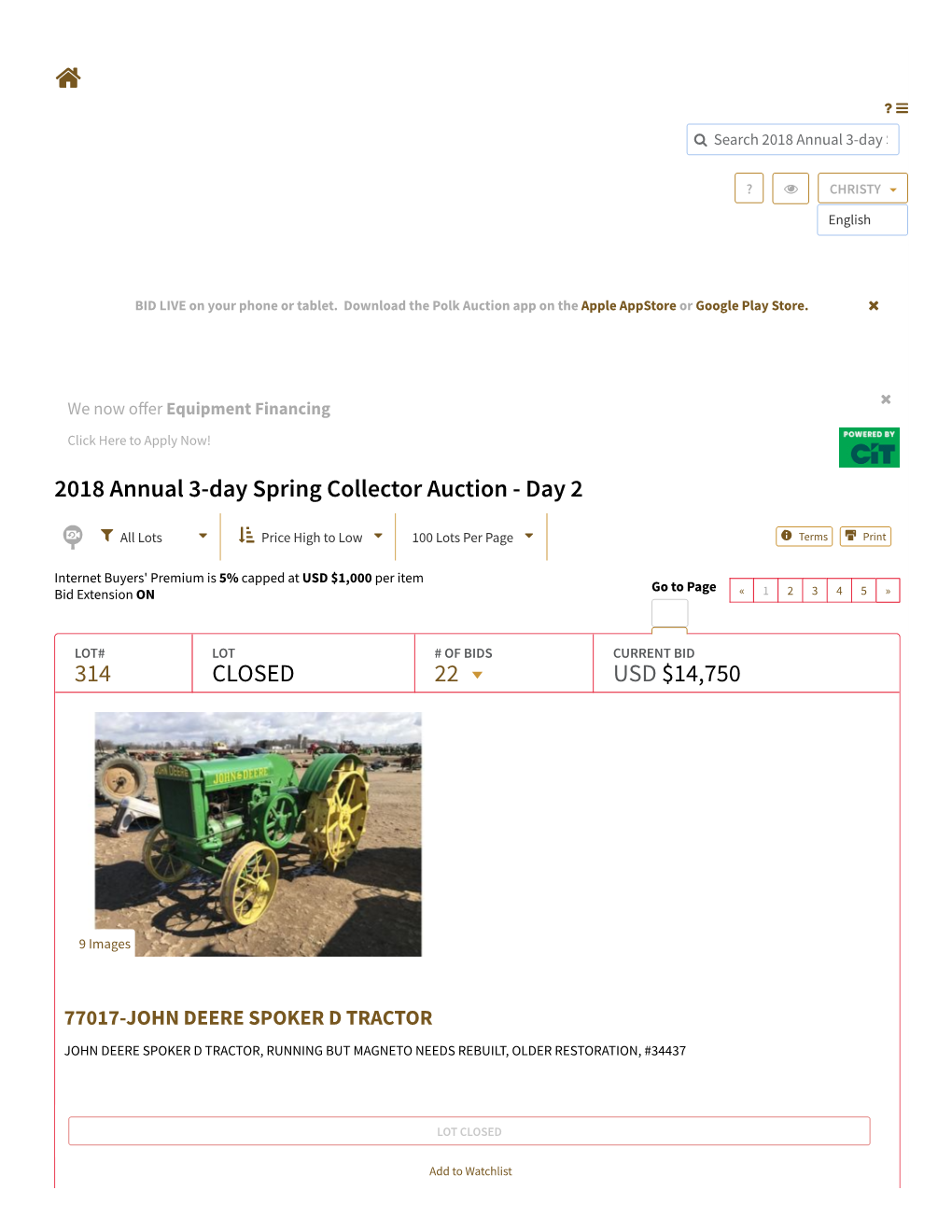 2018 Annual 3-Day Spring Collector Auction - Day 2