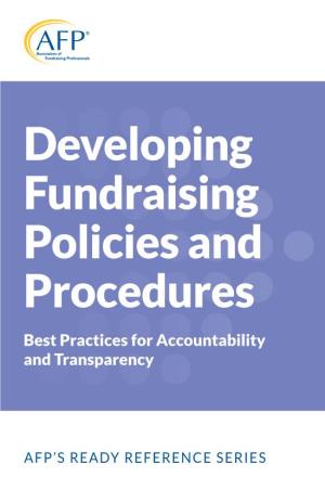 Developing Fundraising Policies and Procedures